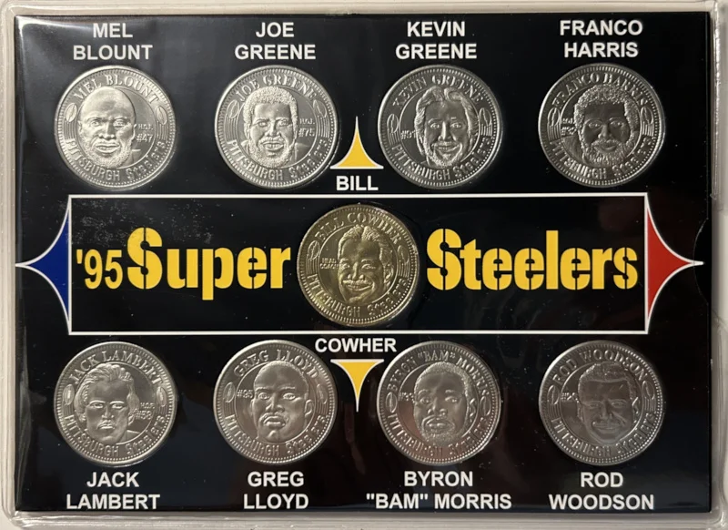 1995 Super Steelers Pittsburgh NFL Giant on sale Eagle Complete Set of 9 Coins